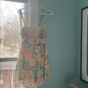 Floral Dress - Multicolor. You can also wear it as a crop dress